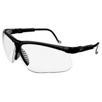 Honeywell S3200 Uvex By Sperian Genesis Safety Glasses With Black Frame And Clear Polycarbonate Ultra-dura Anti-Scratch Hard Coa